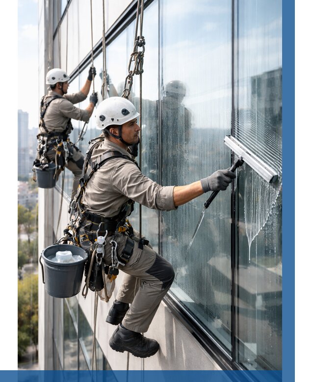 Мойка окон альпинистами в Канске от 4918 р. | ВЫСОТНИК-Кнс