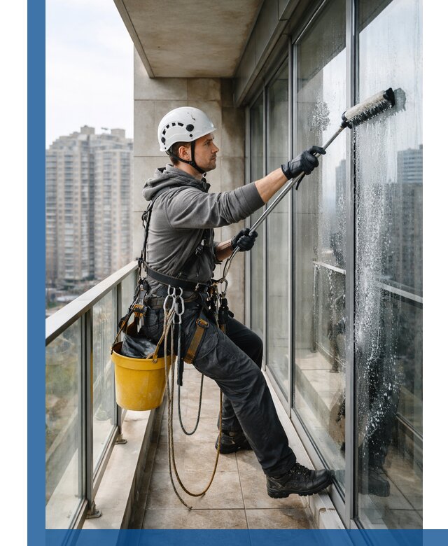 Профессиональная мойка балконного остекления в Канске