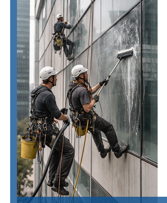 Профессиональная высотная мойка фасадов зданий в Канске