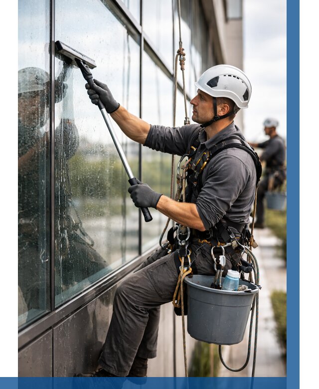 Мойка стеклянных фасадов в Канске от 219 р. | ВЫСОТНИК-Кнс