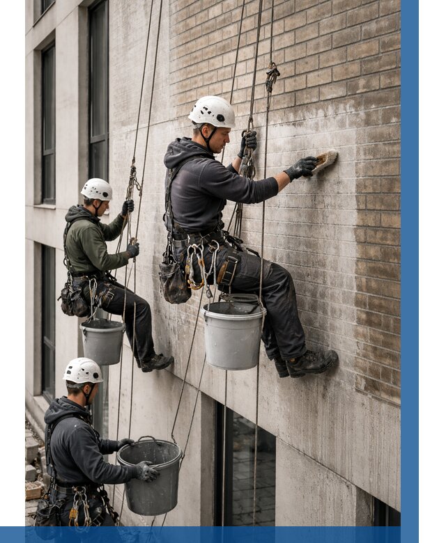 Удаление высолов с фасада в Канске от 273 р. | ВЫСОТНИК-Кнс