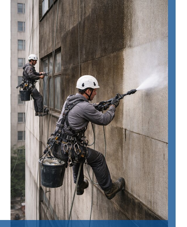 Очистка фасада от копоти в Канске от 273 р. | ВЫСОТНИК-Кнс