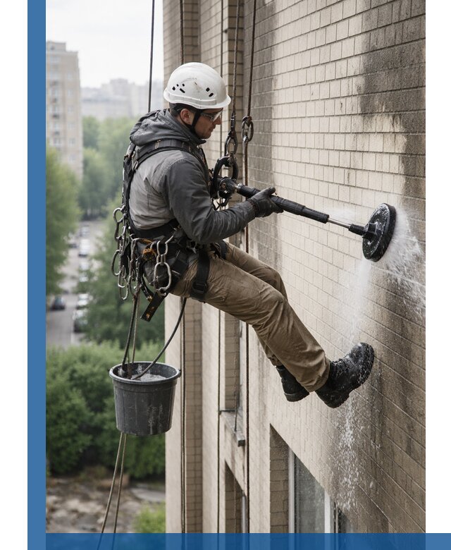 Очистка фасада от копоти в Канске профессионально и безопасно