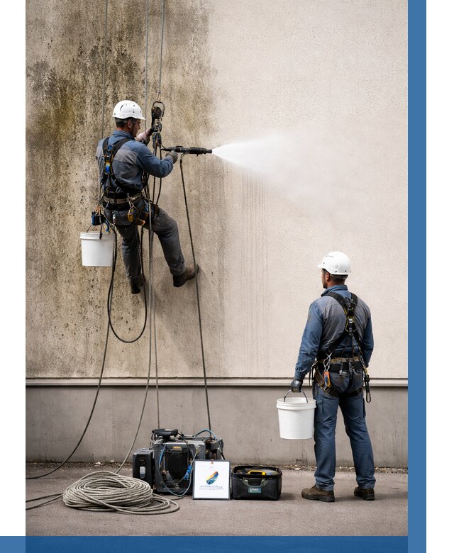 Очистка фасада от плесени в Канске от 328 р. | ВЫСОТНИК-Кнс