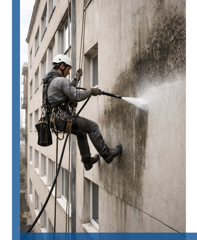 Профессиональная очистка фасадов от плесени в Канске