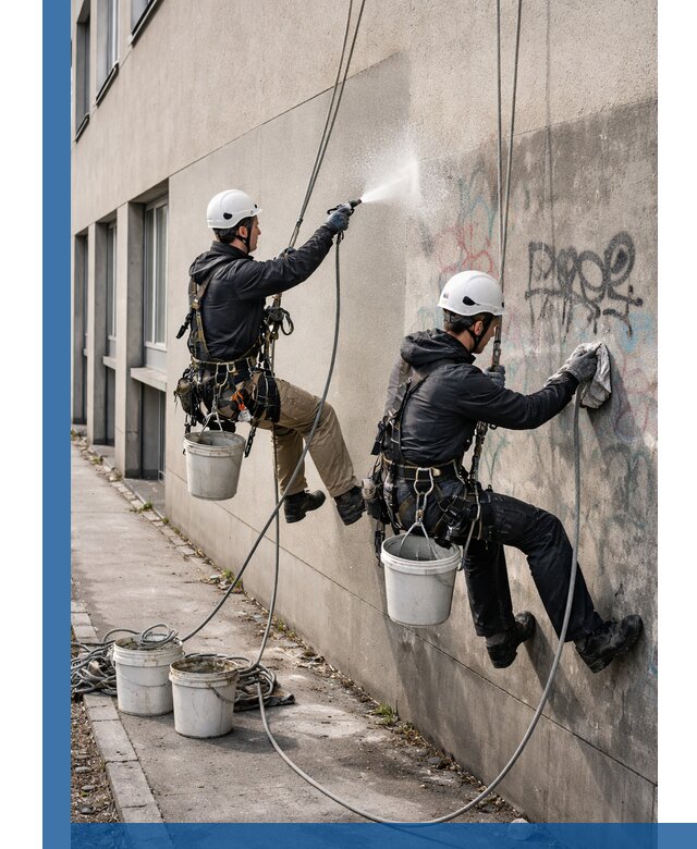 Антиграффити покрытие фасада с защитой от надписей в Канске