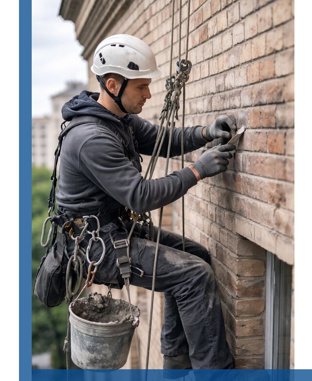 Качественный ремонт кирпичной кладки фасада в Канске с гарантией