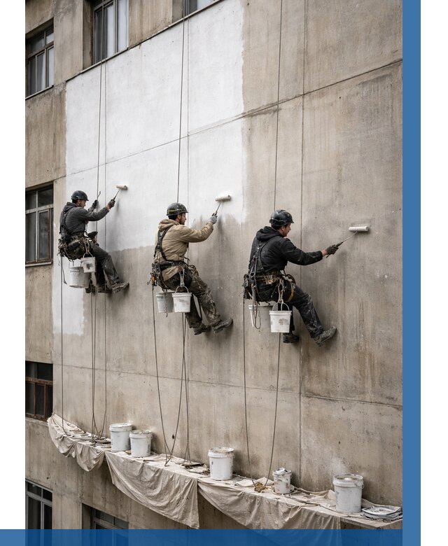 Покраска бетонного фасада в Канске от 383 р за м2 | ВЫСОТНИК-Кнс