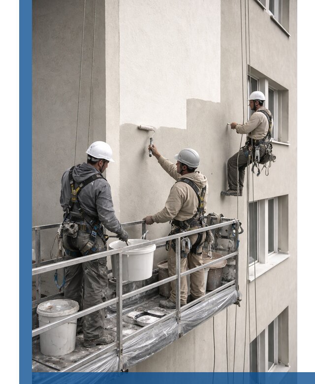 Покраска оштукатуренного фасада в Канске под ключ с гарантией