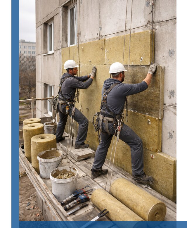 Утепление фасада минватой в Канске под ключ с гарантией