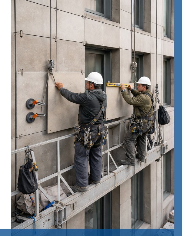 Монтаж керамогранита на фасад в Канске от 2732 р. | ВЫСОТНИК-Кнс