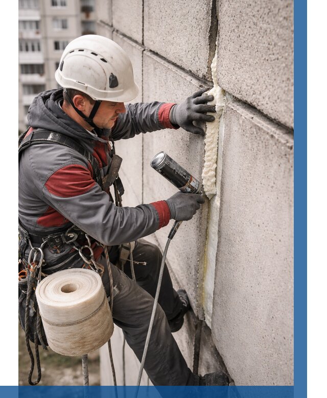 Утепление межпанельных швов в Канске от 765 р. | ВЫСОТНИК-Кнс