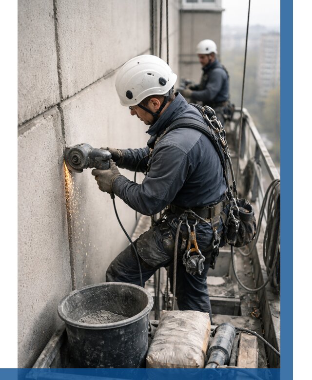 Штробление межпанельных швов в Канске от 1311 р. | ВЫСОТНИК-Кнс