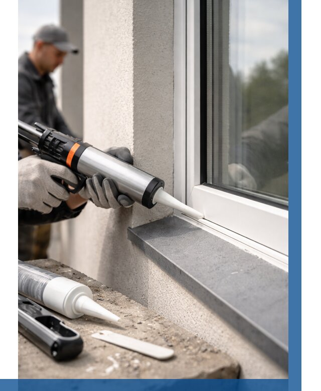 Герметизация монтажных швов окон в Канске от 710 р. | ВЫСОТНИК-Кнс
