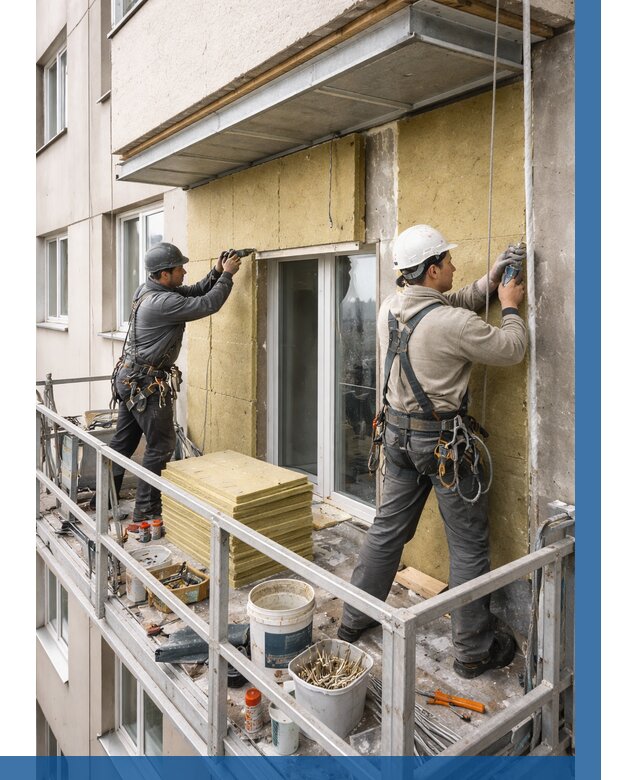 Утепление балкона снаружи в Канске от 1749 р. под ключ ВЫСОТНИК-Кнс