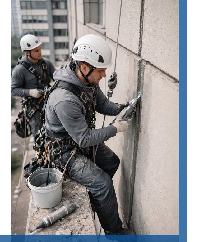 Ремонт деформационных швов здания в Канске от 1093 р. | ВЫСОТНИК-Кнс