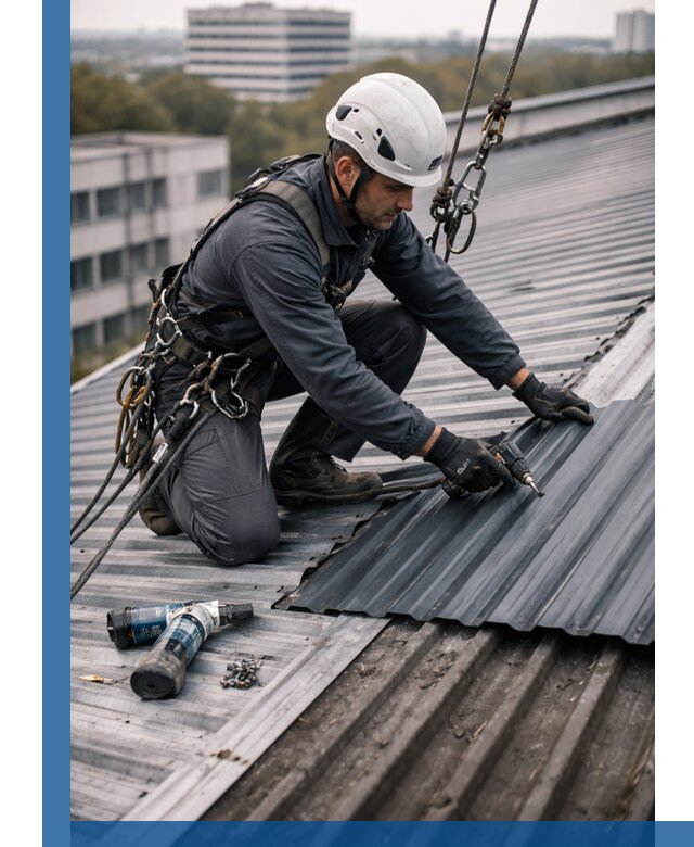 Ремонт профнастила на кровле в Канске, работы под ключ