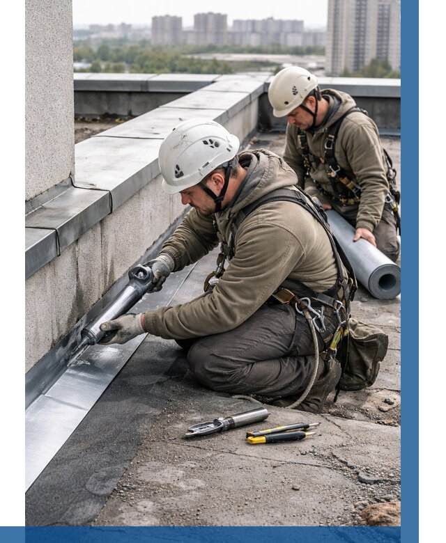 Ремонт кровельных примыканий в Канске от 1311 р. | ВЫСОТНИК-Кнс