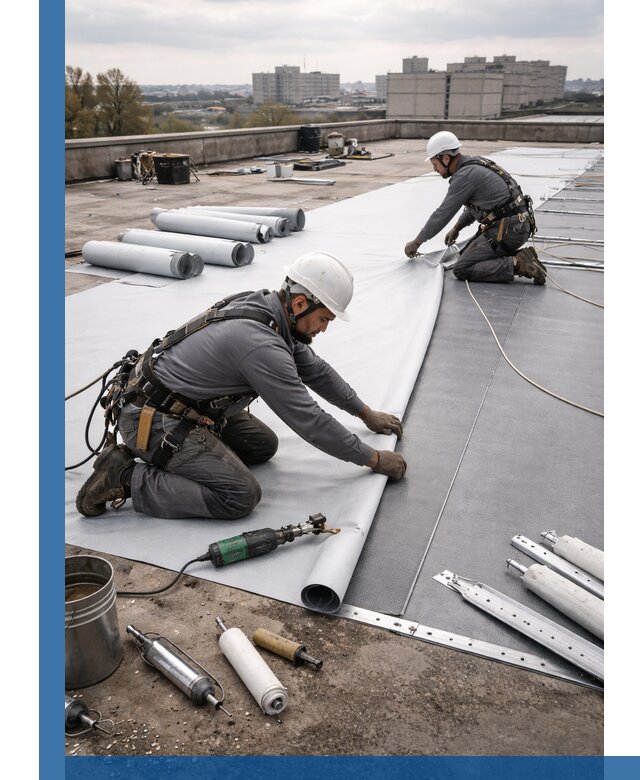 Монтаж мембранной кровли в Канске для промышленных зданий