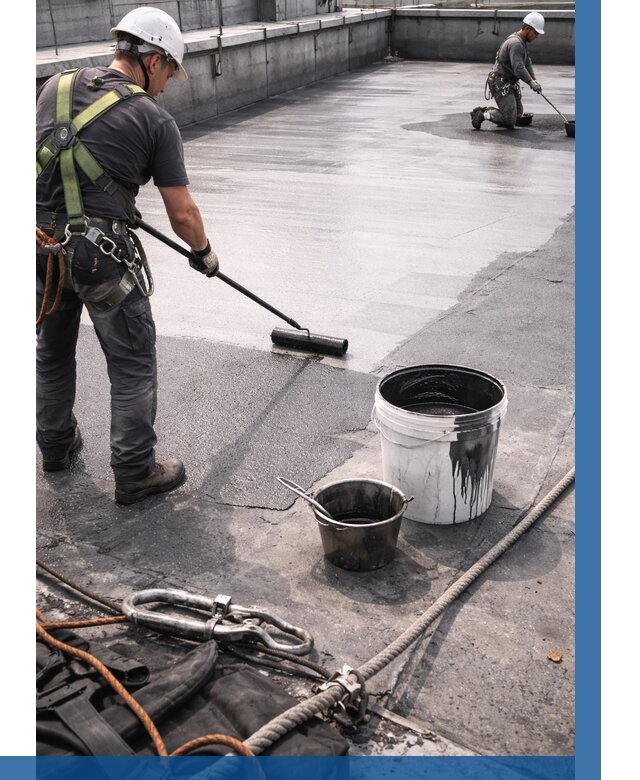 Гидроизоляция кровли жидкой резиной в Канске от 546 р. | ВЫСОТНИК-Кнс