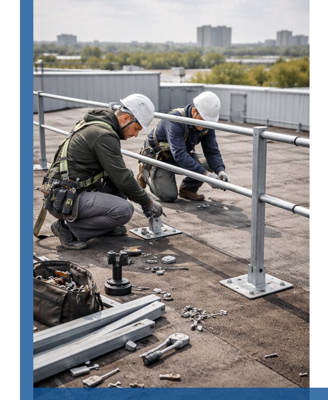 Монтаж кровельного ограждения в Канске под ключ с гарантией