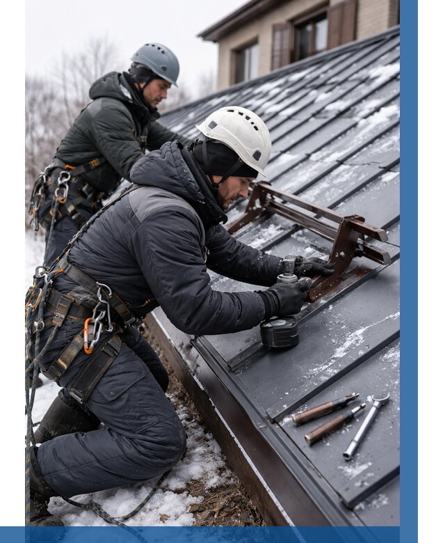 Монтаж снегозадержателей в Канске от 492 р. | ВЫСОТНИК-Кнс