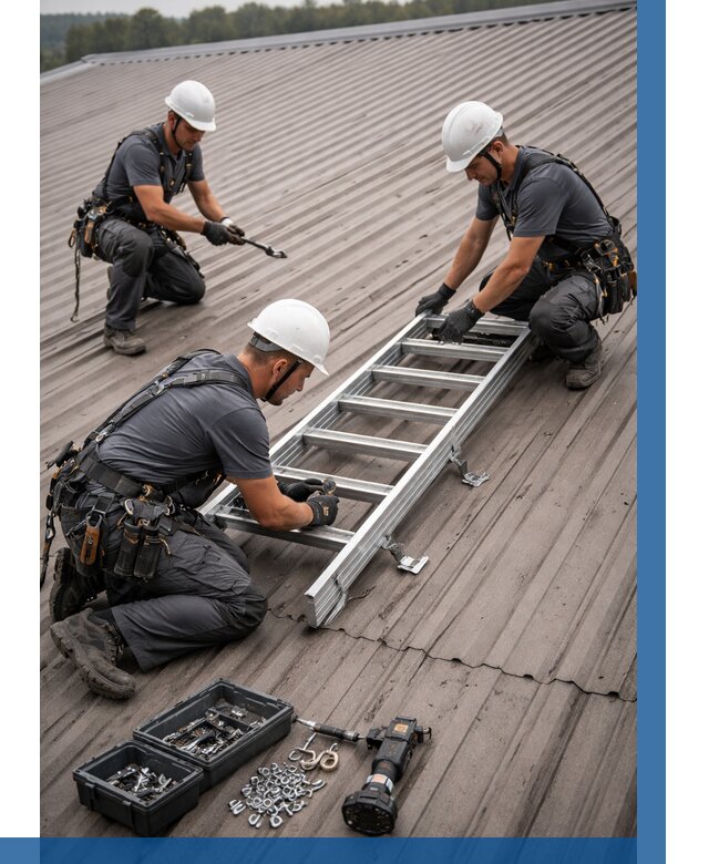 Монтаж кровельной лестницы в Канске от 4918 р. | ВЫСОТНИК-Кнс