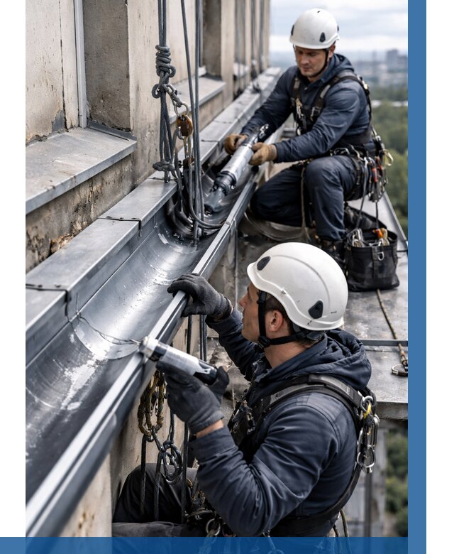 Ремонт водосточных желобов в Канске от 7104 р. | ВЫСОТНИК-Кнс