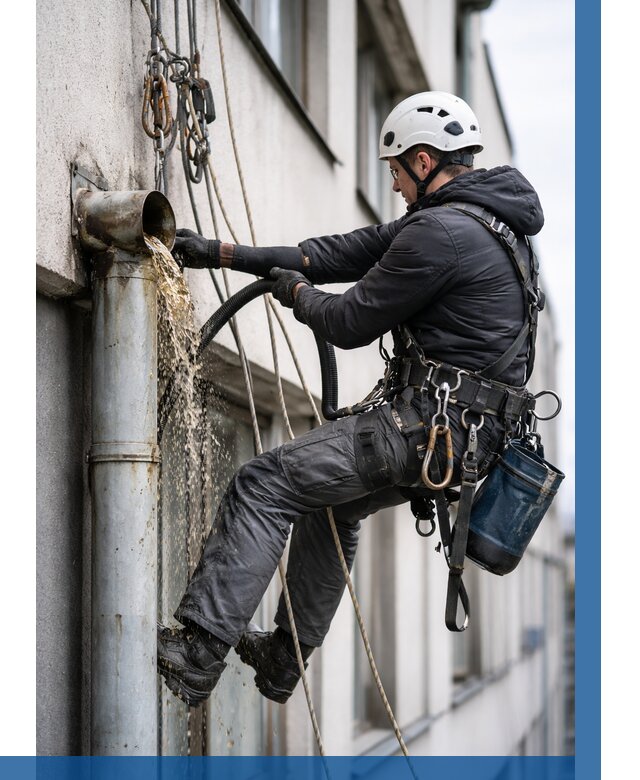 Прочистка водосточных труб в Канске от 3825 р. | ВЫСОТНИК-Кнс