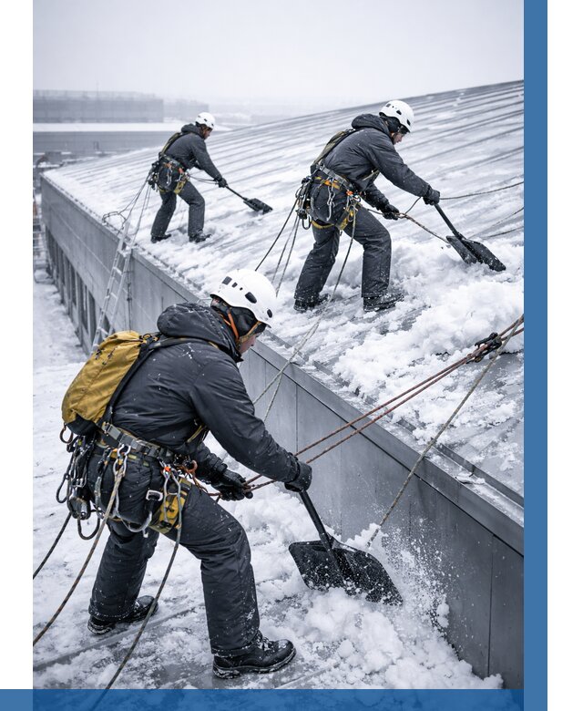 Очистка навесов от снега в Канске от 4918 р. | ВЫСОТНИК-Кнс