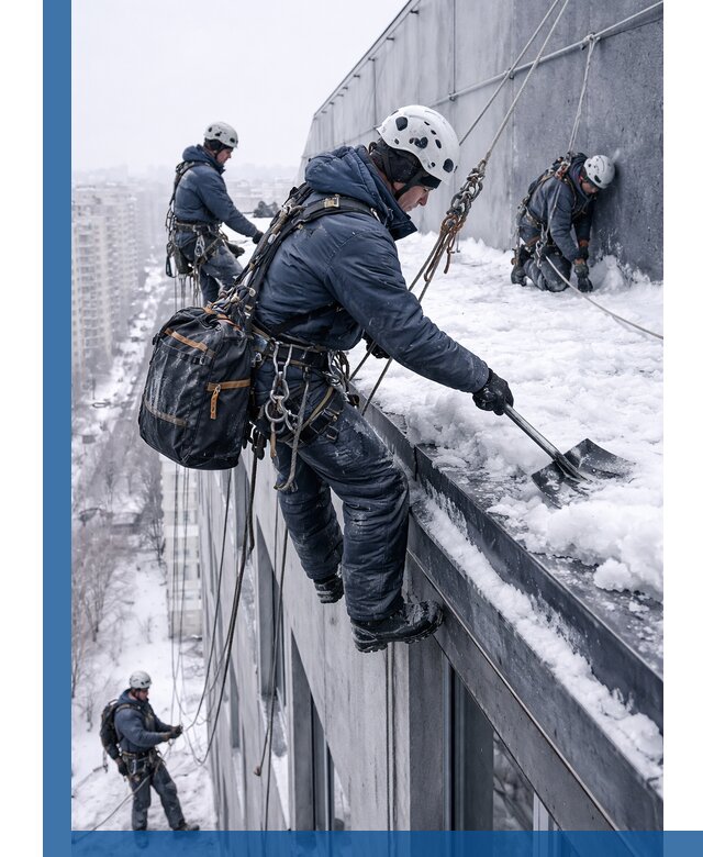 Абонентское обслуживание кровли зимой в Канске регулярный уход