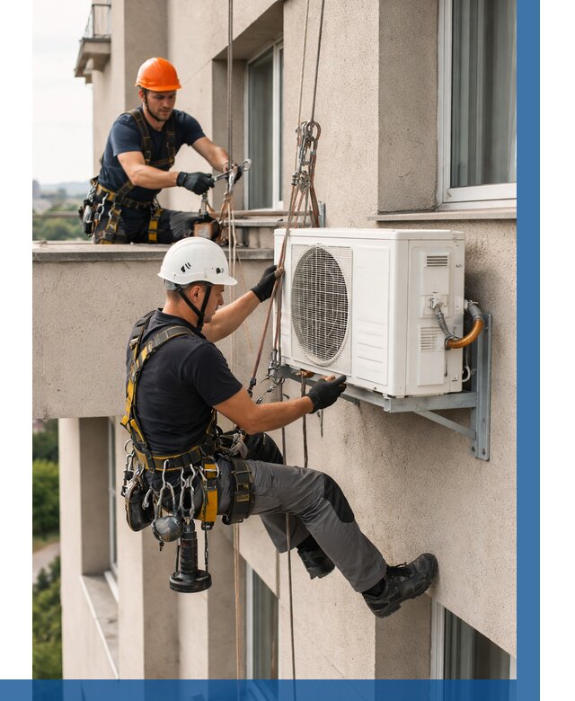 Монтаж внешнего блока кондиционера в Канске от 7104 р. | ВЫСОТНИК-Кнс