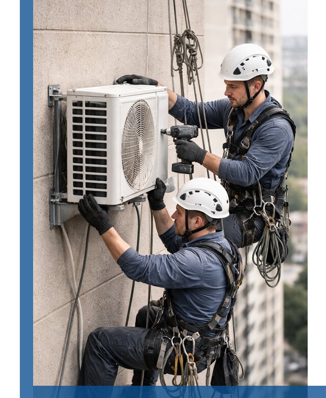 Монтаж внешнего блока кондиционера в Канске установка и крепление