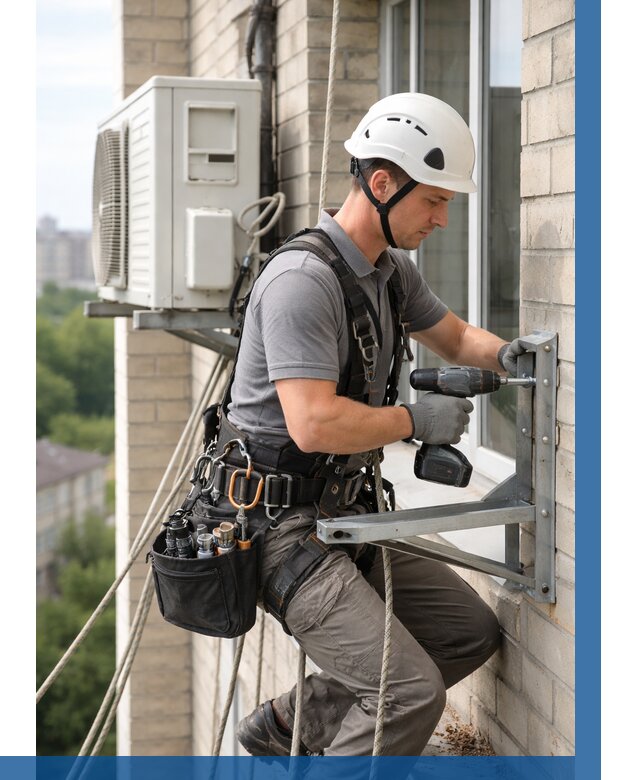 Установка кронштейнов кондиционера в Канске от 3825 р. | ВЫСОТНИК-Кнс