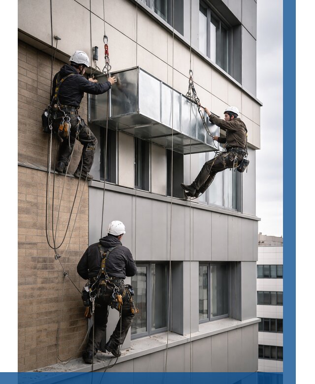 Монтаж воздуховодов на фасаде в Канске от 1639 р. | ВЫСОТНИК-Кнс