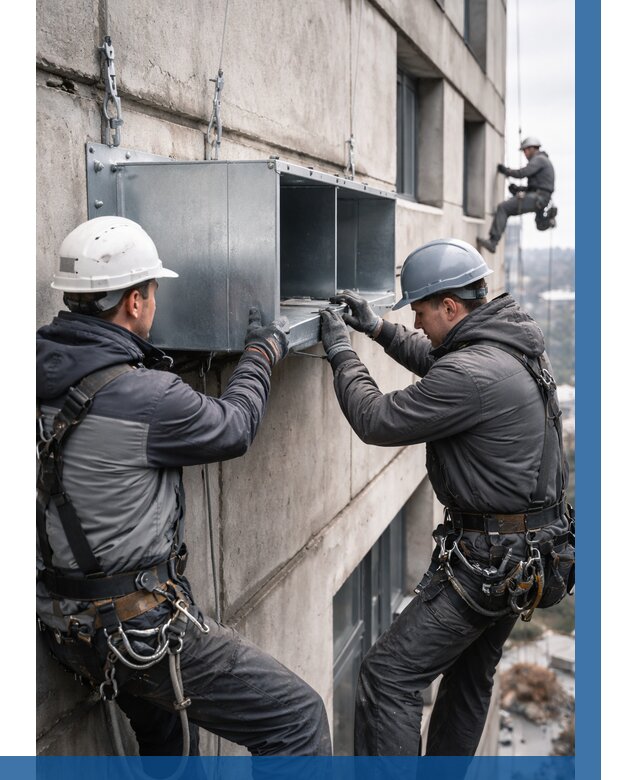 Монтаж вентиляционных коробов в Канске от 3279 р. | ВЫСОТНИК-Кнс