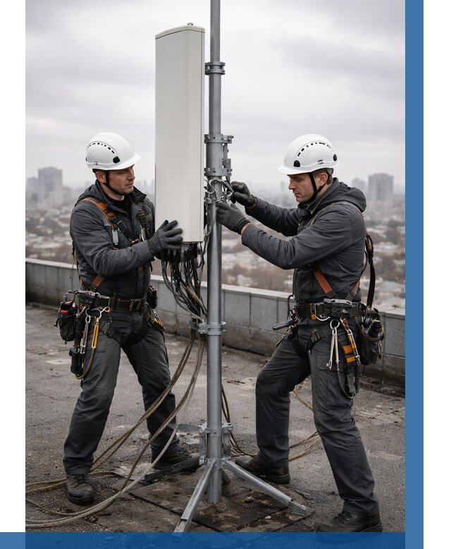 Монтаж антенн связи на крыше в Канске от 9290 р. | ВЫСОТНИК-Кнс