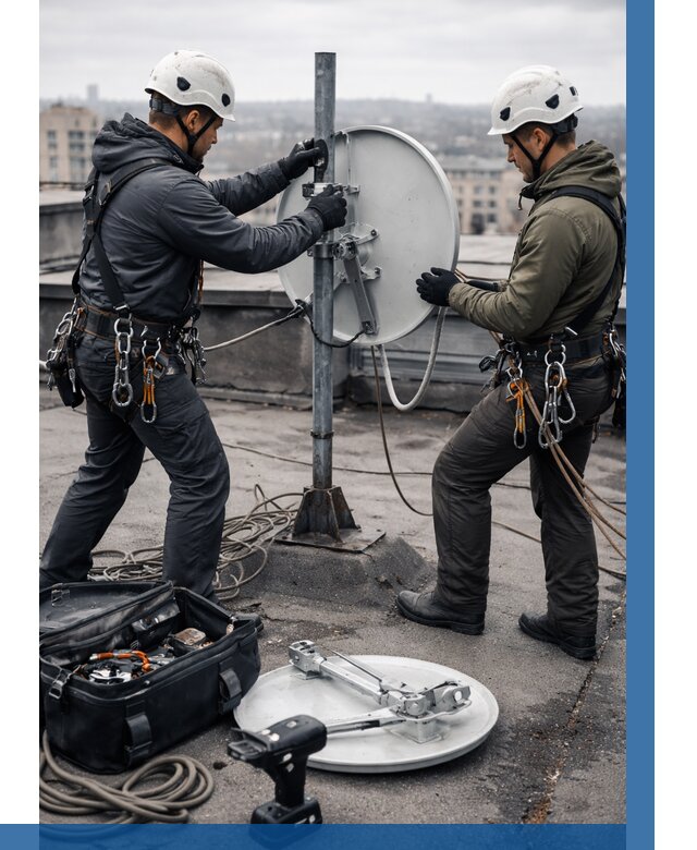 Демонтаж антенн на крыше в Канске от 4918 р. | ВЫСОТНИК-Кнс