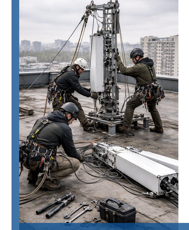 Демонтаж антенн на крыше зданий в Канске с гарантией