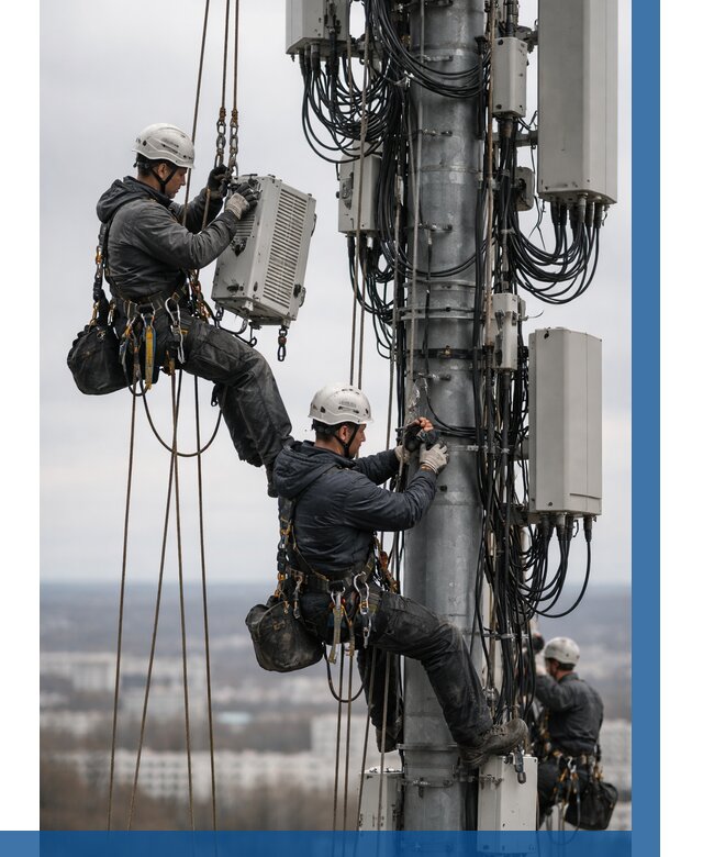 Монтаж оборудования связи на мачте в Канске от 8197 р. | ВЫСОТНИК-Кнс