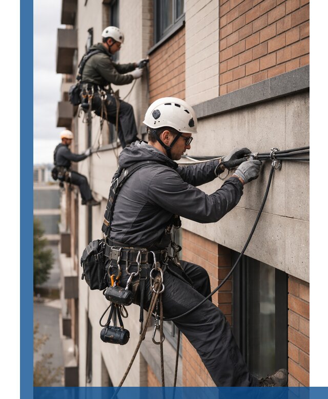 Крепление кабеля на фасаде монтаж и крепеж в Канске