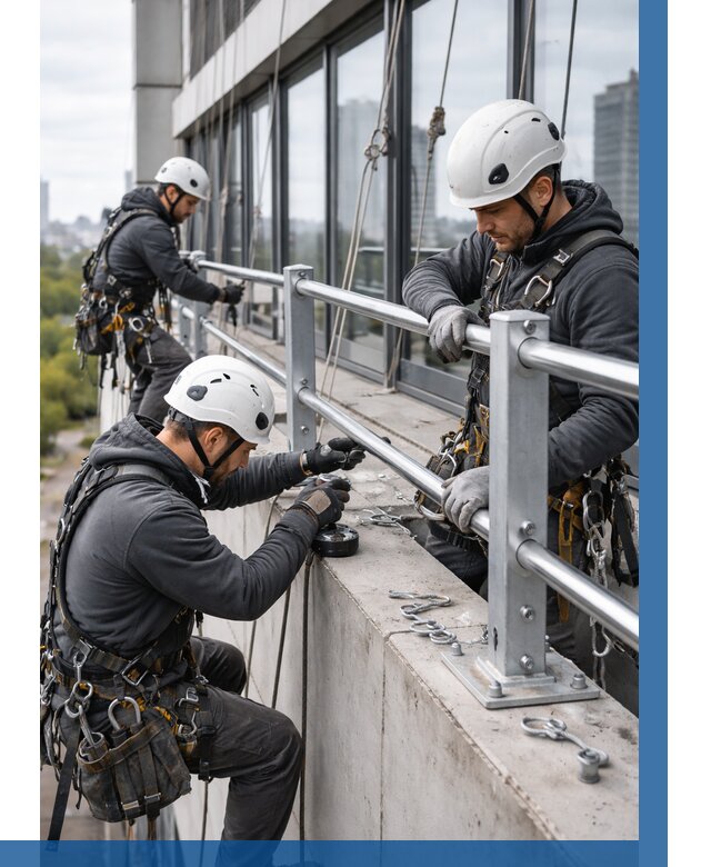 Монтаж ограждений на высоте в Канске, от 1311 р. | ВЫСОТНИК-Кнс