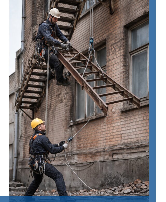 Демонтаж пожарной лестницы в Канске от 13115 р. | ВЫСОТНИК-Кнс