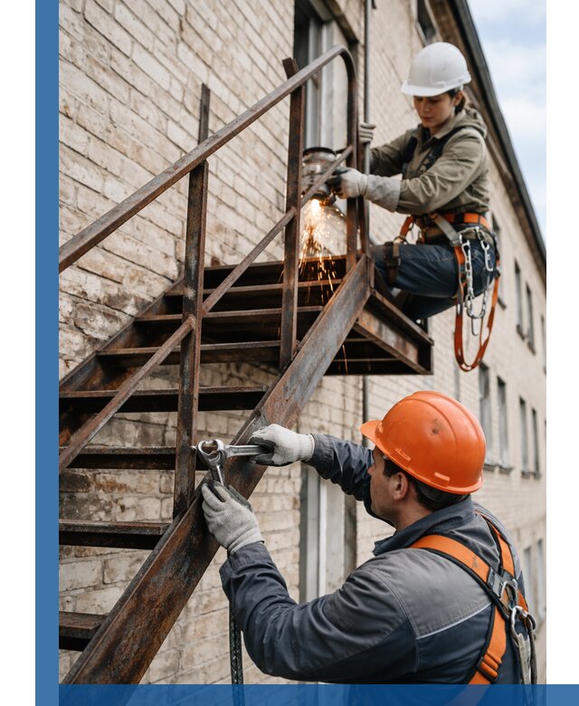 Ремонт и восстановление пожарных лестниц с выездом в Канске