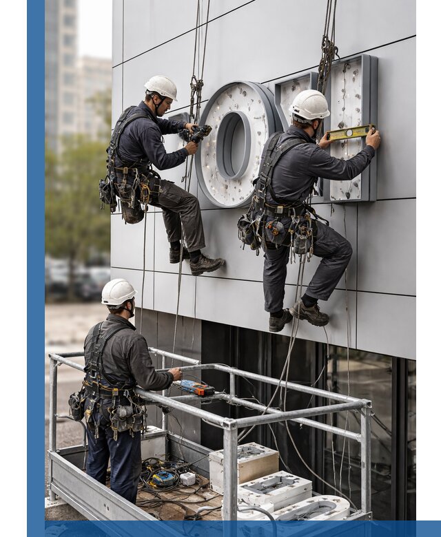 Профессиональный монтаж световых букв в Канске под ключ