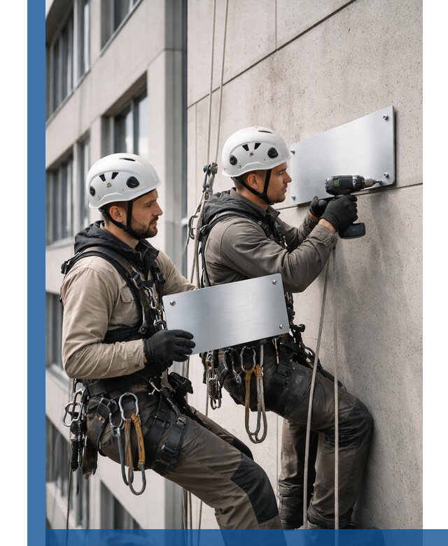 Монтаж табличек и указателей в Канске для зданий и сооружений