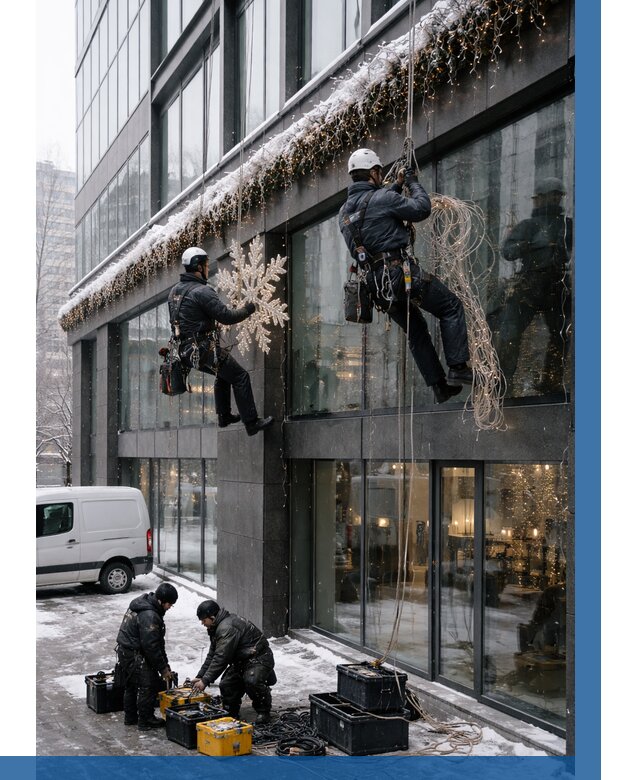 Демонтаж новогоднего оформления в Канске от 6011 р. | ВЫСОТНИК-Кнс