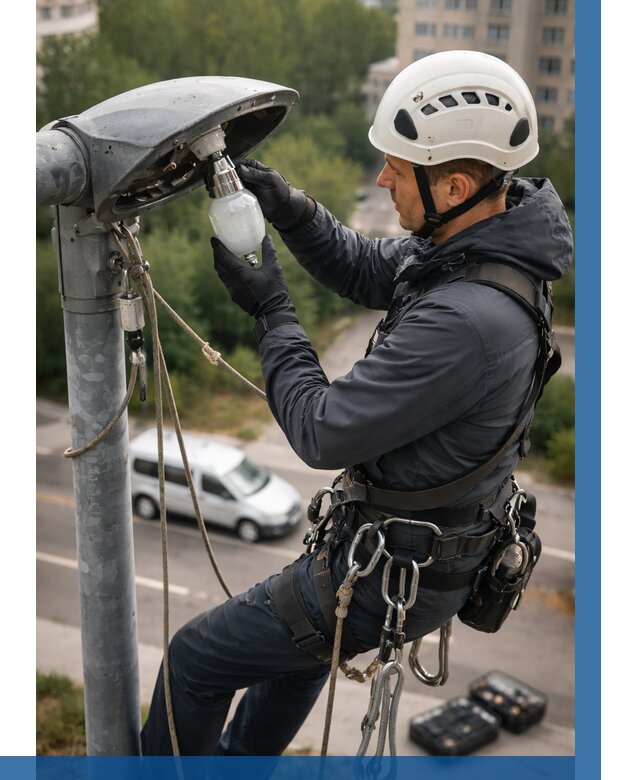 Замена ламп на высоте в Канске от 2732 р. | ВЫСОТНИК-Кнс