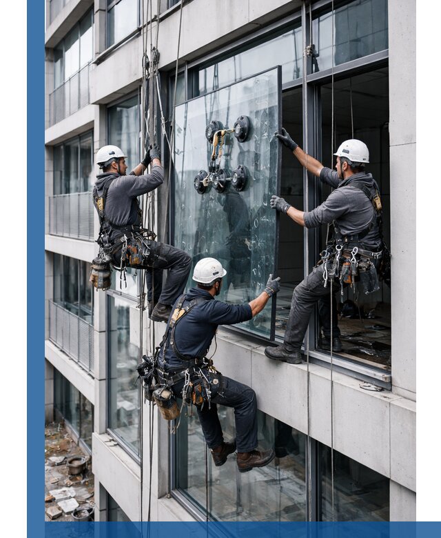 Фасадное остекление и монтаж витражей зданий в Канске под ключ