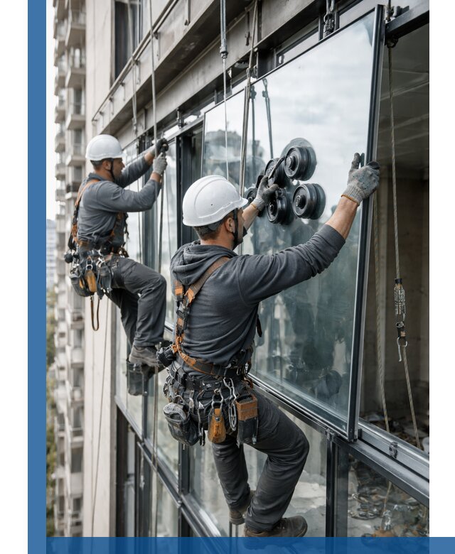 Витражное остекление фасадов и лоджий в Канске под ключ